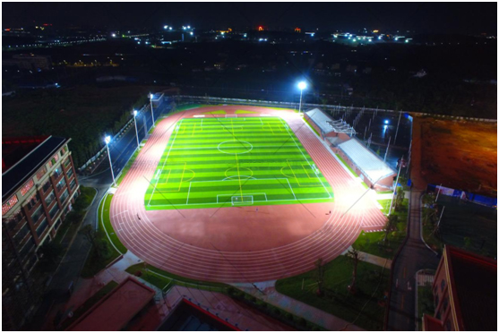 湖南师范大学足球场高杆灯照明